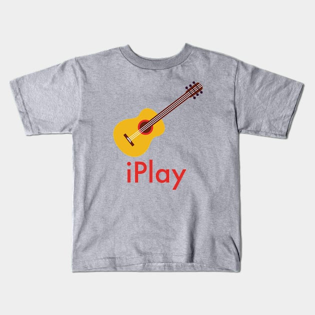 iPlay guitar Kids T-Shirt by MessageOnApparel